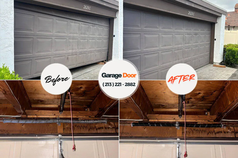 Before and after: garage door repair Prince George's County